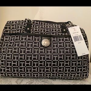 Tommy Hilfiger purse, B&W with silver straps